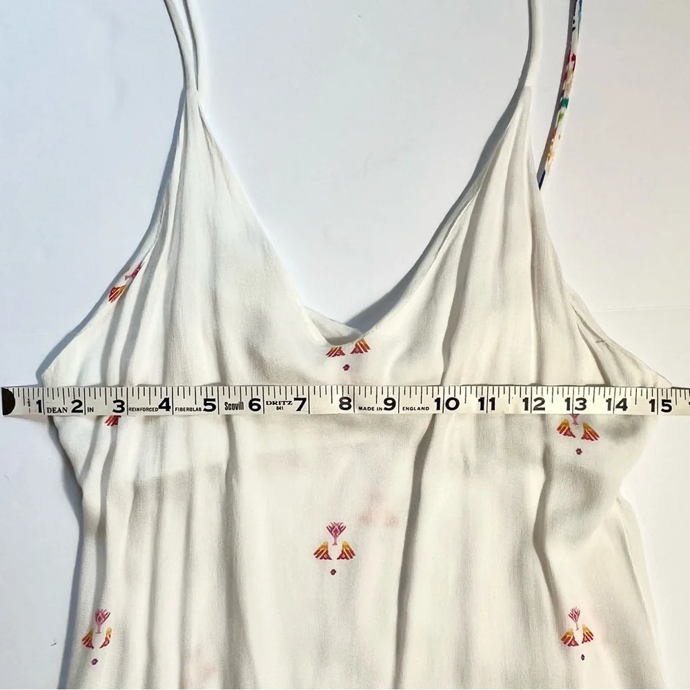 Jen's Pirate Booty White High-Low Slip Dress with Multicolor Embroidery - Picture 13 of 13